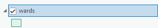 wards feature class in ArcGIS layer pane