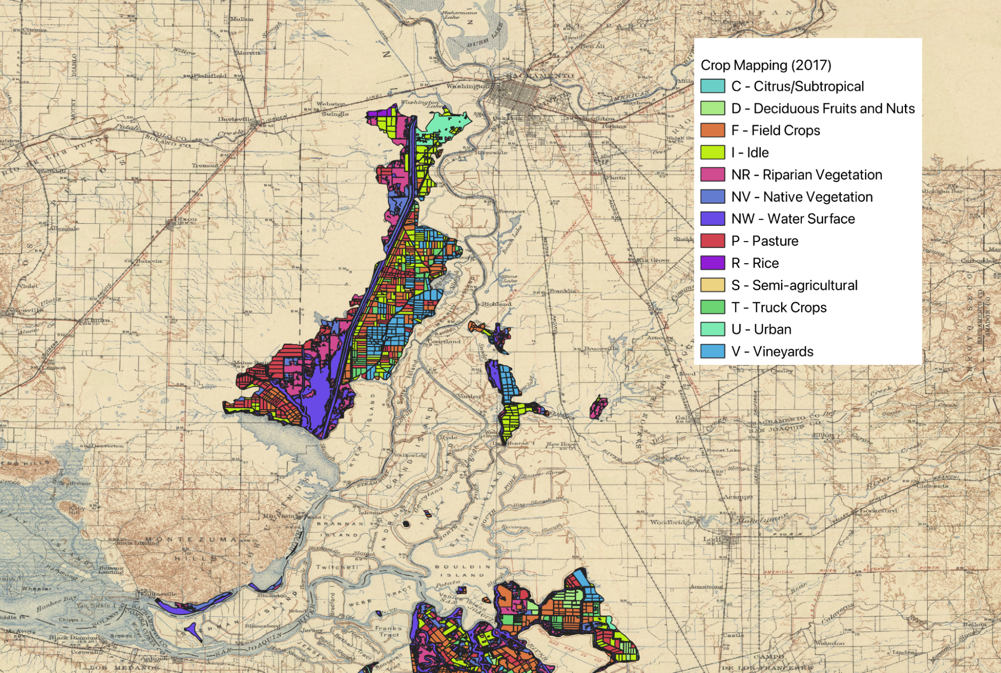 map of land use types