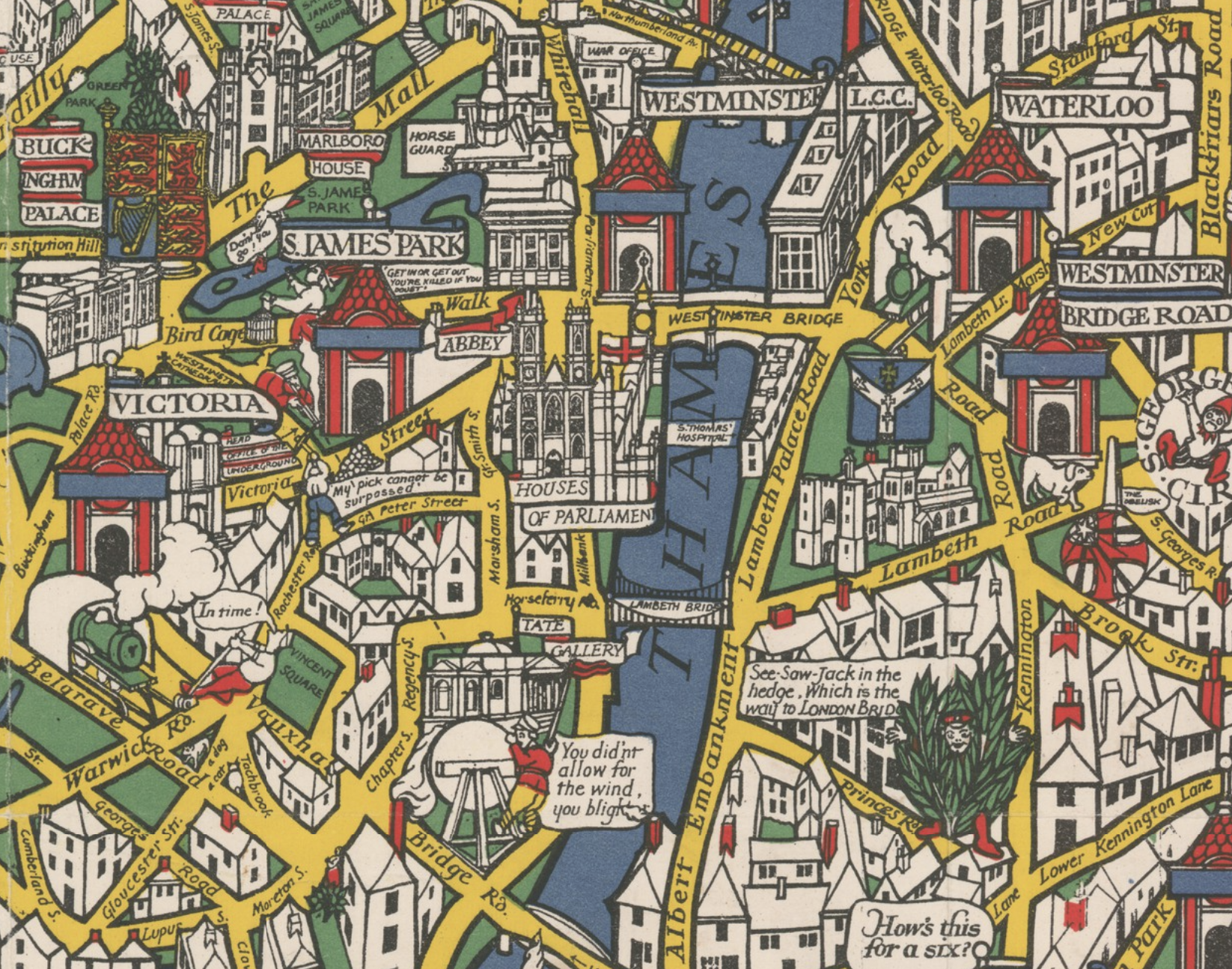 Screencapture of Map of London from 1914.