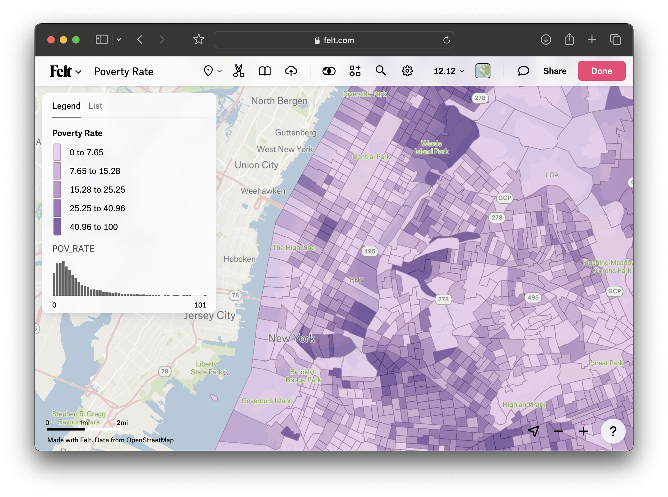 How to download poverty rate data by census tract for GIS