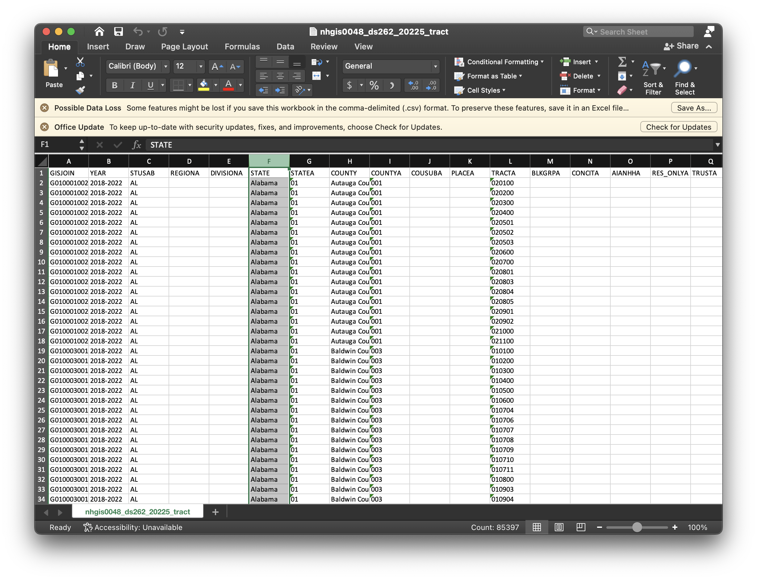 highlighting a row in excel